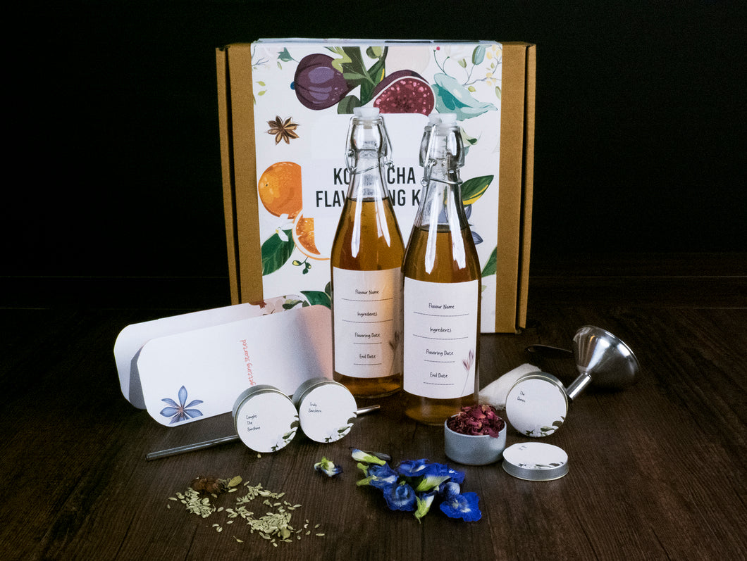 Kombucha Flavouring Kit | Easy DIY | Homemade Probiotic Gift | Pre-brewed kombucha included | Back Soon